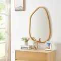 [en.casa] - Wandspiegel Filiano Gold 80x58cm