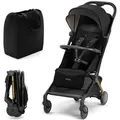 Kinderkraft PILOT 2 Kinderwagen, Liegebuggy, Sportwagen, Kleine Maße nach Zusammenklappen, Filter UPF 50+, 5-Punkt-Sicherheitsgurten, Schwarz - Schwarz