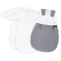 Träumeland Babyschlafsack LIEBMICH 3tlg. Set Pünktchen grau, Größe 68/74 TOP