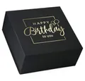 ideas in Boxes Geschenkbox Happy Birthday Geschenkkarton, Premium Magnetbox, Geschenkverpackung für Geburtstag mit Schriftzug