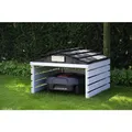 DOBAR Mähroboter-Garage, BxHxT: 74 x 52,5 x 78,5 cm, Holz - weiss