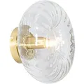QAZQA Art Deco Wandleuchte Gold mit Glas Ayesha