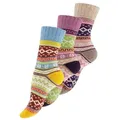 Vincent Creation® Socken (3-Paar) Hygge Socken mit Wolle bunt 35-38
