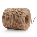 Herefun 200M Papierkordel Papierdraht Natur, Papierkordel Natur Dekodraht zum Basteln Bastelschnur Hochzeitsstrauß Verpackung Blumengesteck Werkzeuge Ø 2mm