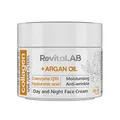 RevitaLAB Anti-Ageing Tages- und Nacht-Feuchtigkeitscreme mit Kollagen, angereichert mit Hyaluronsäure, Q10, Arganöl und einem UVA-/UVB-Filter, für Alter zwischen 40 und 55, 50 ml