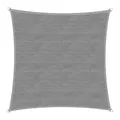 Windhager Sonnensegel Capri Quadrat 5 x 5 m (gleichschenkelig), Sonnenschutz für Garten & Terrasse, UV- und witterungsbeständig, grau