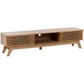 Beliani Tv-Möbel, Braun, Holzwerkstoff, 180x44x40 cm, Wohnzimmer, Wohnwände, Lowboards, Lowboards stehend