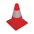 Perel Leitkegel, Warnkegel, Pylonen Kinder outdoor, Hütchen Sport zum Markieren, Absichern oder Absperren von Zonen, nur für den Freizeitgebrauch, rot/weiß, 30 cm