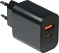 Inter-Tech PD-2120 - Netzteil - klein - 20 Watt - 3 A - PD, QC 3.0 - 2 Ausgabeanschlussstellen (USB Typ A, 24 pin USB-C)