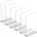 Dasher Products A4 Acryl-Schilderhalter, 6 Stück, schlank and vielseitig, polierte Kanten, double display, Plexiglas-Prospektständer Ideal for Fotos, Schilder, Speisekarten and Tisch-Displays