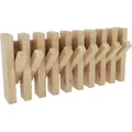 Linea Natura Hakenleiste Studioline, Eiche, Holz, Eiche, massiv, 38x17x5.1 cm, Aufhängemöglichkeit, Garderobe, Garderobenleisten & Garderobenhaken, Garderobenleisten