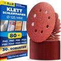 S&R Wasserfestes Klett Schleifpapier 125 mm, Schleifscheiben Set 70 St. je 10 x P320, P400, P600, P800, P1000, P1500, P2000, zum Schleifen, Polieren