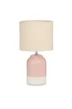 Pauleen 48323 Tischleuchte Sandy Glow E14 max. 20W Creme, Rosa Stoff, Keramik