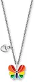HERZENGEL - Mädchen Kette bunter Schmetterling Edelstahl Emaille - Ohrschmuck