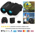 Fernglas 10x25 Kompakt für Erwachsene und Kinder Vogelbeobacht
