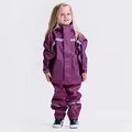 BMS Regen- und Matschjacke BMS Regenjacke für Kinder 100% wasserdicht mit Kapuze lila 92