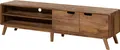 MASSIVMOEBEL24 TV-Board Sheesham 180x40x48 natur sandgestrahlt lackiert MALMÖ 2 #222
