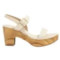 Neosens für Damen. 3327211ZZ003_020 Leder-Sandalen S3272 beige -Absatzhöhe 8cm (39), 5 bis 8 cm, Schnalle, Lässig