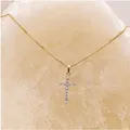 Diamonds by Ellen K. Halskette Gold 585 Kreuz mit 12x Diamant zus. 0,12ct.