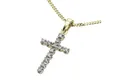 Diamonds by Ellen K. Kette mit Anhänger Gold 585 Kreuz mit 12x Diamant zus. 0,12ct.