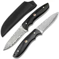 MAGNUM Vernery Damast Sammlermesser 42a Ebenholz Griff Lederscheide 02SC018DAM