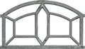 Fenster grau Stallfenster Eisenfenster Scheunenfenster Eisen 89cm Antik-Stil (o)