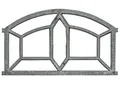 Fenster grau Stallfenster Eisenfenster Scheunenfenster Eisen 89cm Antik-Stil (o)