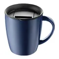 PARACITY Tasse 350ml, Isolierbecher aus Edelstahl mit Deckel und Henkel, Doppelwandiges Vakuum, Reisebecher für Camping und Unterwegs, Isolierte Kaffeetasse (Blau)