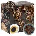 Corasol Adventskalender Kaffee Weltreise mit 24 Gourmet Röstkaffees aus 24 Ländern, inkl. Booklet, ganze Kaffeebohnen (240 g) - Braun