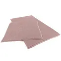 heimtexland Badematte Badvorleger Chenille Badteppich Duschvorleger, rutschhemmend beschichtet, Fußbodenheizung geeignet, fußbodenheizungsgeeignet, saugstark, schnell trocknend, strapazierfähig, rutschfest, Polyester, rechteckig, Set 45x50 / 50x80 cm, Hochflor, super weich, extrem saugfähig, Maschinenwäsche rosa Set 45x50 / 50x80 cm