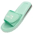 Kubota Badelatschen mit Klettverschluss - Badeschuhe für Damen - Badeschlappen für Strand – Baden Latschen - Schuhe fur Dusch und Sauna