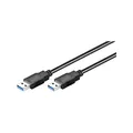 goobay 95717 USB-A auf USB A 3.0 Ladekabel / Universal USB Kabel Typ A / Schnellladekabel 5 Gbits / Datenkabel Smartphone / 3fach Schirmung / Schwarz / 1m