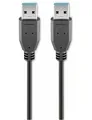 GOOBAY USB 3.0 Super-Speed Anschlusskabel, A/A, 95717, 1 m, schwarz
