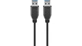 Kabel USB 3.0 Superspeed, Czarny - Długość kabla 1 m