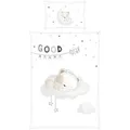 Babybettwäsche, Grau, Weiß, Textil, 100x135 cm, atmungsaktiv, Schlafen, Babybett-Ausstattung, Babybettwäsche
