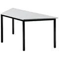 HAMMERBACHER Konferenztisch VDQTR lichtgrau Trapezform, Vierkantrohr schwarz, 160,0 x 69,0 x 72,0 cm