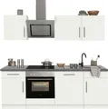 wiho Küchen Küchenzeile Cali - Küche mit E-Geräten - Komplett Set, Breite 220cm, Küche mit Hanseatic E-Geräten