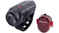 SIGMA SPORT Akku-LED-Leuchtenset "Aura 35 USB / Nugget II" schwarz, 35Lux