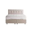 Villa Möbel Boxspringbett Lara (Bett (ohne Matratze), Liegefläche 90x200), Bettkasten mit XXL Stauraum und Gasdruckfedern für einfache Handhabung
