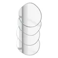 BUTLERS 4er Set Spiegeluntersetzer organisch 12x11cm Glas Mirror | modernes Dekotablett | Elegante Kerzenablage | Untersetzer für Tische & Anrichten