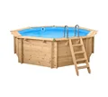 Schwimmbad Interline Bali Rundpool Ø440x136 cm Holz Pool Gartenpool Komplettset