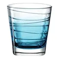 Leonardo Trinkglas Vario Struttura, Becher, Wasserglas, Kalk-Natron Glas, blau, 250 ml, 026838