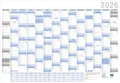 Wandplaner Neutral 2026: Großer Jahresplaner. Wandkalender 2026 zum Eintragen. XXL Büro-Kalender mit Ferienterminen und Feiertagen. 98 x 68 cm (ABBFH59)