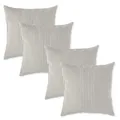 sleepling 4er Set Sofakissen Kord beige 40x40 cm, Kissen mit Kissenfüllung und Bezug, Zierkissen aus robustem Polsterstoff, Deko Kissen, Couchkissen 40 x 40 cm, Polster, Sofa Kissen, Made in EU