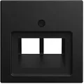 Busch-Jaeger 1803-02-915 Zentralscheibe 2-fach UAE/IAE (ISDN), Busch-balance SI, schwarz matt
