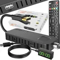 LTC Mini DVB-T2 HD Stick Receiver, H.265 HEVC Decoder, Full HD 1080p, 2-in-1 lernfähige Fernbedienung, PVR Aufnahme, USB, HDMI, Infrarot-Sensor, Schwarz