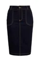 Queen Kerosin Damen Pencil Skirt | Bleistiftrock | Denim Rock | Jeans | 50S | Vintage | Retro | Rockabella | Pinup | Nieten | Elastisch | Kniebedeckend