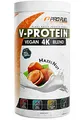 Vegan Proteinpulver HASELNUSS – V-PROTEIN 4K Blend | Unglaublich lecker & cremig | 750g | Aus Sonnenblumen, Soja, Hanfsamen & Kürbiskernen | Pflanzliches Eiweißpulver mit 80% Eiweiß