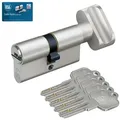 BASI Profilzylinder V55, Verschiedenschließend, diverse Längen, (Packung, 1-St), Knaufzylinder K30/30 mm, Knaufseite Innen = 30 mm, 5 Schlüssel Knaufzylinder - K30/30 mm