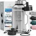 BeMaxx Trinkflasche Edelstahl ACTIVE FLASK BIG 2,2L silber